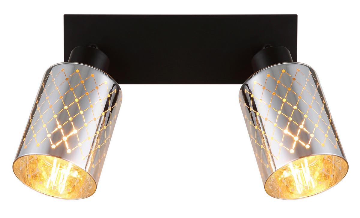 STRAHLER 46/9/22 cm   - Klar/Chromfarben, Basics, Glas/Metall (46/9/22cm) - Globo