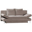 SCHLAFSOFA  in Cord Beige  - Chromfarben/Beige, Design, Textil/Metall (200/85/90cm) - Xora