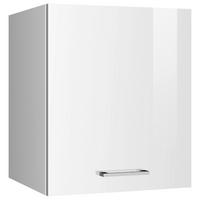 KÜCHENOBERSCHRANK 50/57/34 cm  in Weiß Hochglanz  - Weiß Hochglanz/Silberfarben, MODERN, Holzwerkstoff/Metall (50/57/34cm) - Held