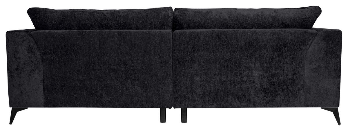 BIGSOFA Chenille Anthrazit  - Anthrazit/Schwarz, Design, Textil/Metall (250/90/120cm) - home24