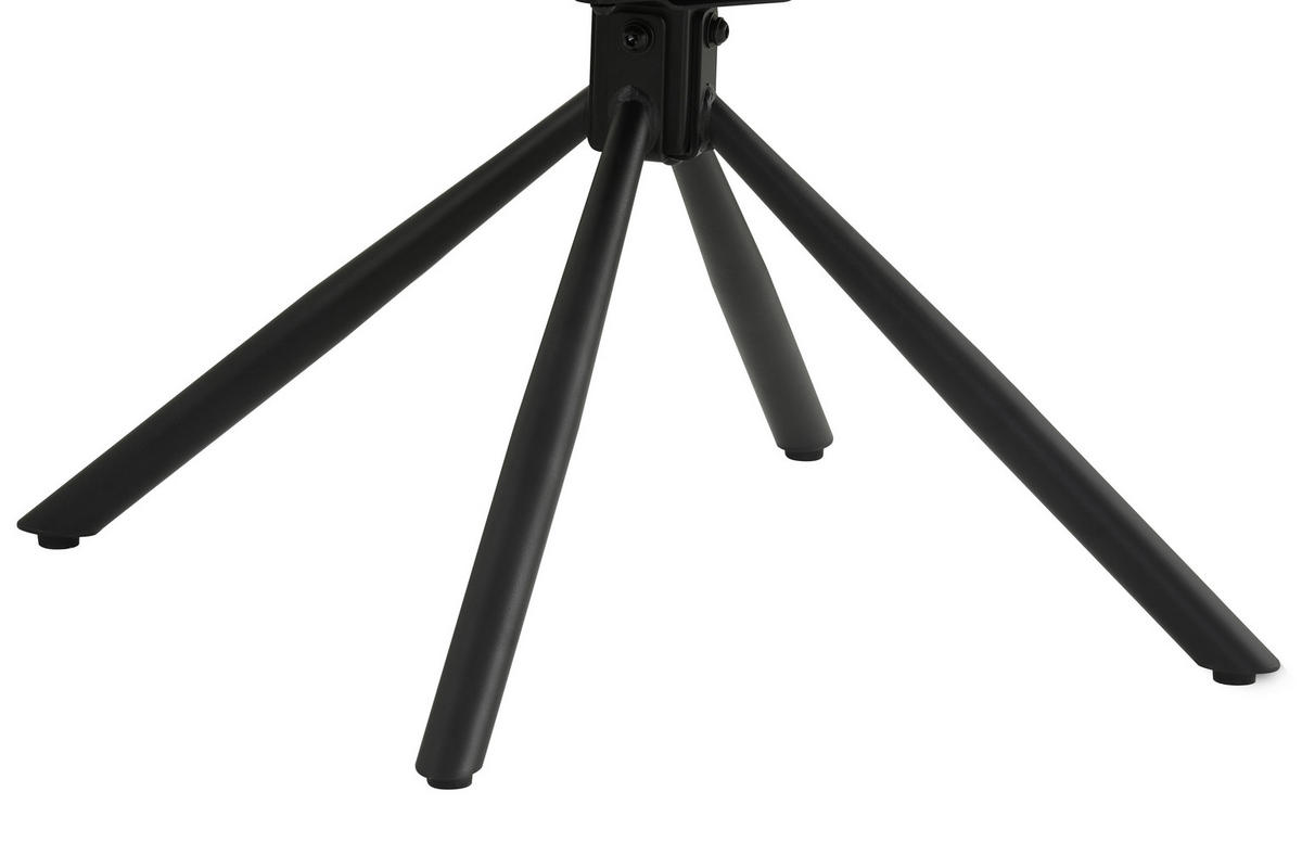 ARMLEHNSTUHL  in Eisen Flachgewebe  - Creme/Schwarz, MODERN, Textil/Metall (45/90/65cm) - Livetastic