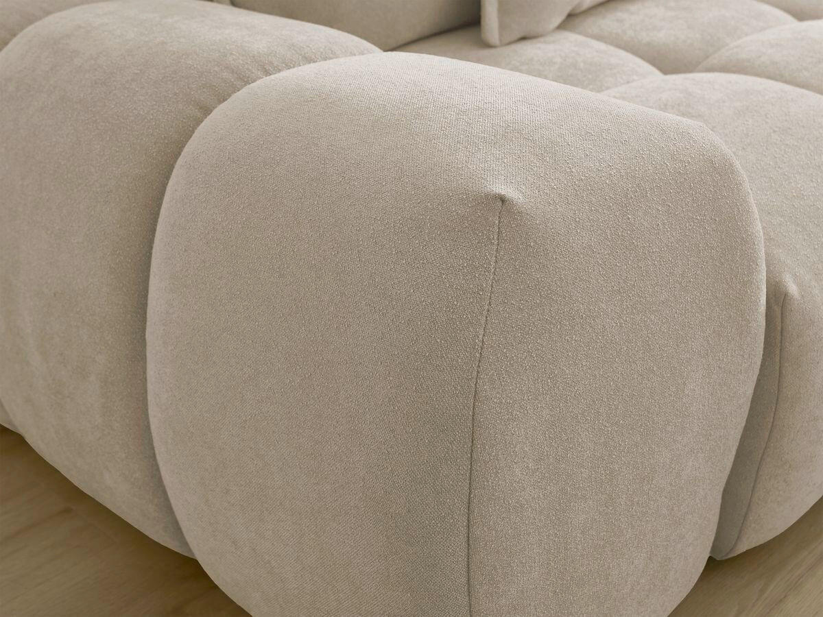SCHLAFSOFA EVEREST  mit Rücken echt, Armteil links, Armteil rechts Struktur Taupe  - Taupe/Schwarz, MODERN, Kunststoff/Textil (278/115/90cm)