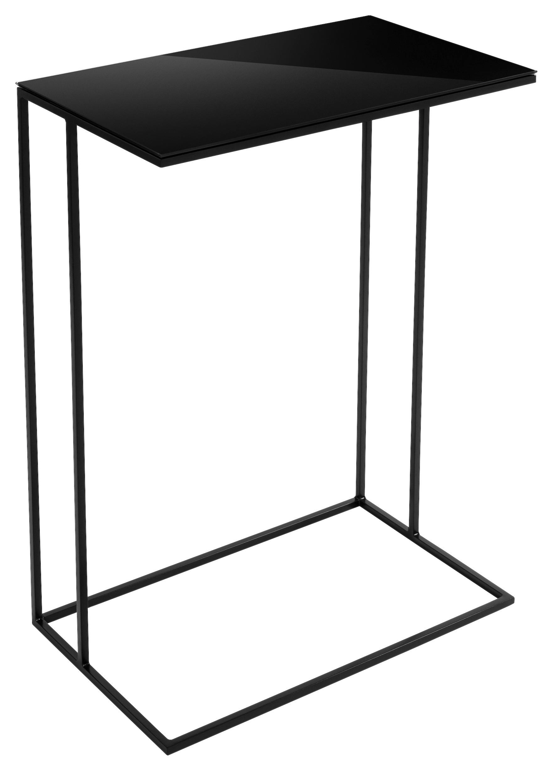 PRÍRUČNÝ STOLÍK, čierna - čierna, Design, kov/sklo (50/30/68cm) - Novel