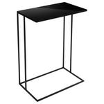 BEISTELLTISCH in Metall, Glas 50/30/68 cm  - Schwarz, Design, Glas/Metall (50/30/68cm) - Novel