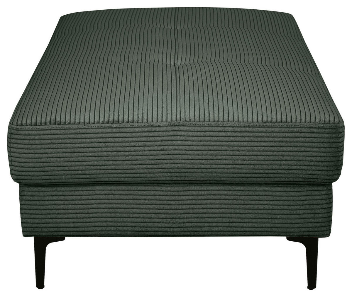 HOCKER Cord Waldgrün  - Waldgrün/Schwarz, Design, Textil/Metall (140/45/80cm) - Xora