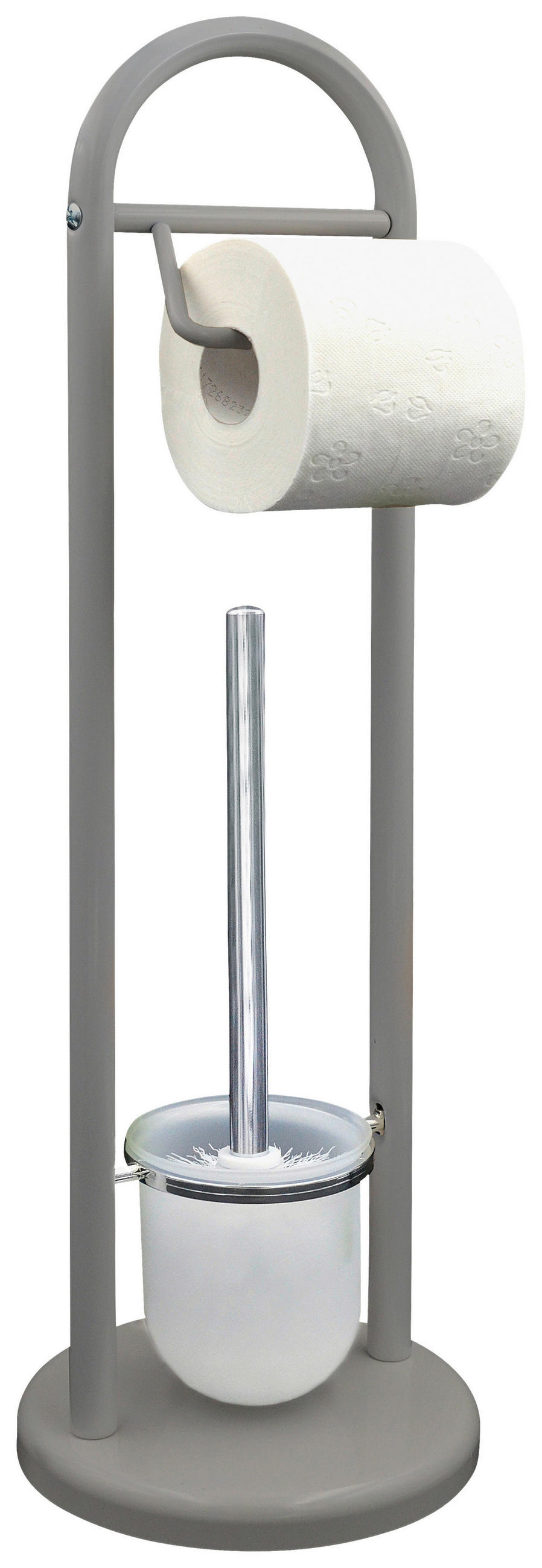 WC-BÜRSTENKOMBINATION - Chromfarben/Weiss, Basics, Kunststoff/Metall (19/63cm) - Sadena