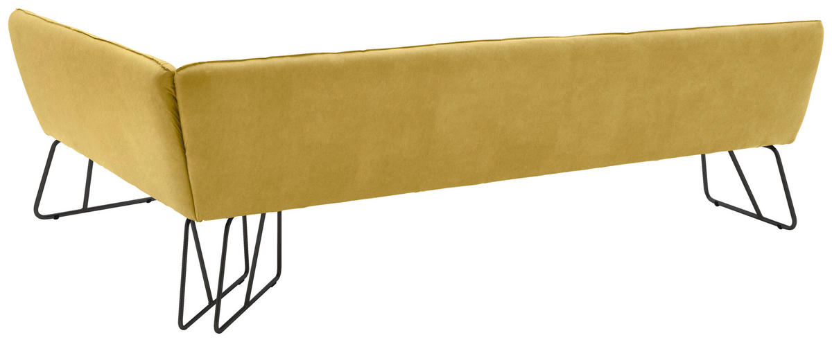 ECKBANK 284/184 cm  in Gelb, Schwarz  - Gelb/Schwarz, Design, Textil/Metall (284/184cm) - Dieter Knoll