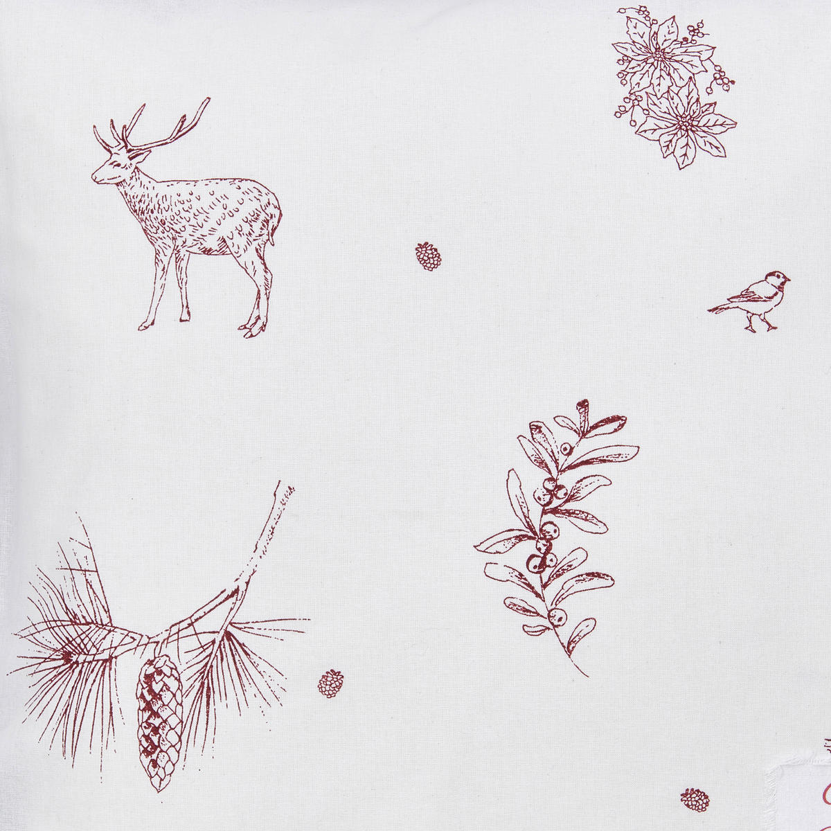 DÍSZPÁRNAHUZAT 40/40 cm  - piros/fehér, Konventionell, textil (40/40cm) - Esposa