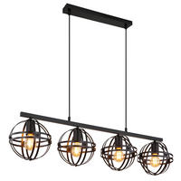 ZÁVĚSNÉ SVÍTIDLO, 95/20/120 cm  - černá, Trend, kov/plast (95/20/120cm) - Globo