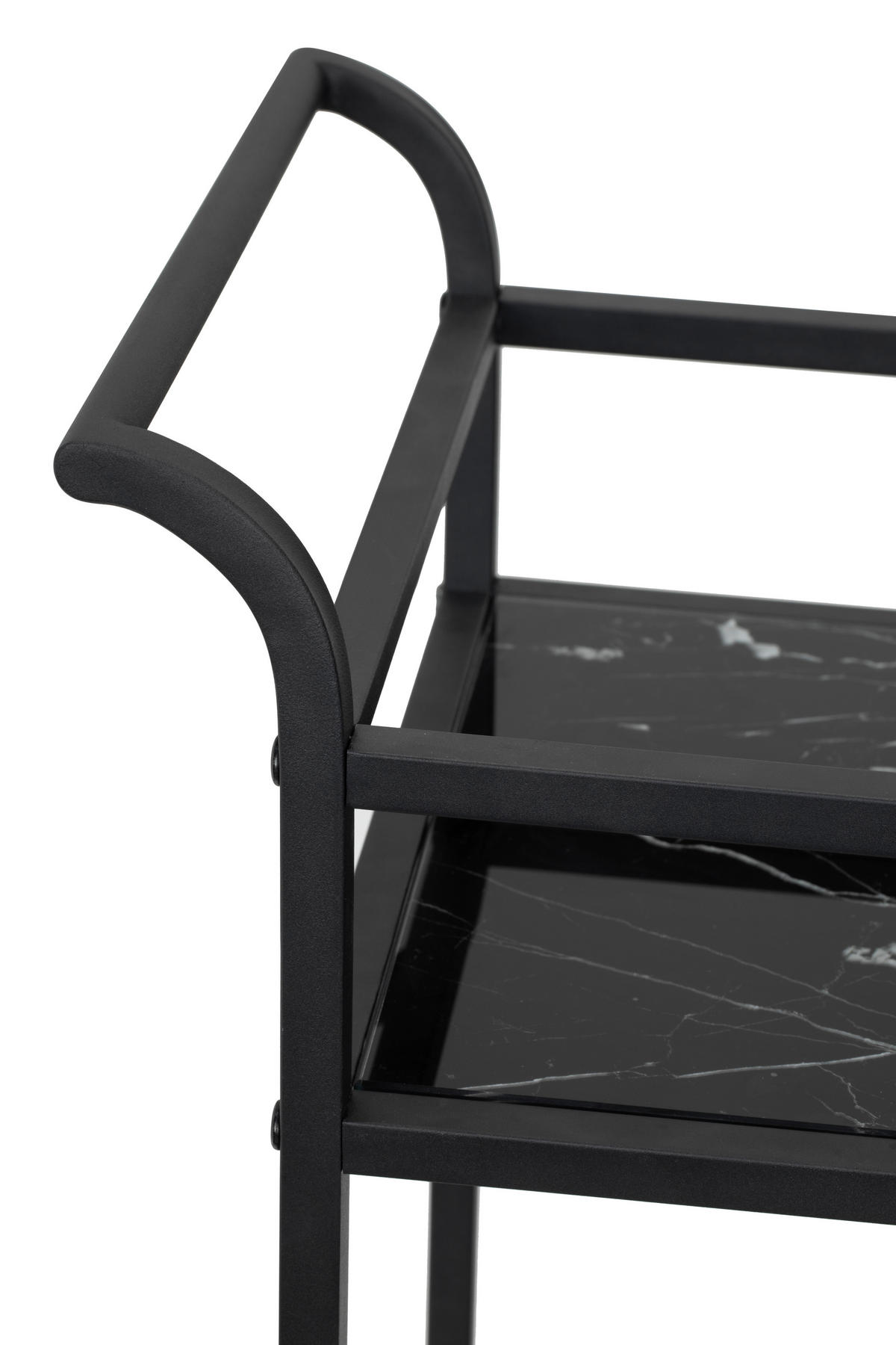 SERVIERWAGEN in Schwarz  - Schwarz, MODERN, Glas/Kunststoff (60/80/35cm) - PBJ