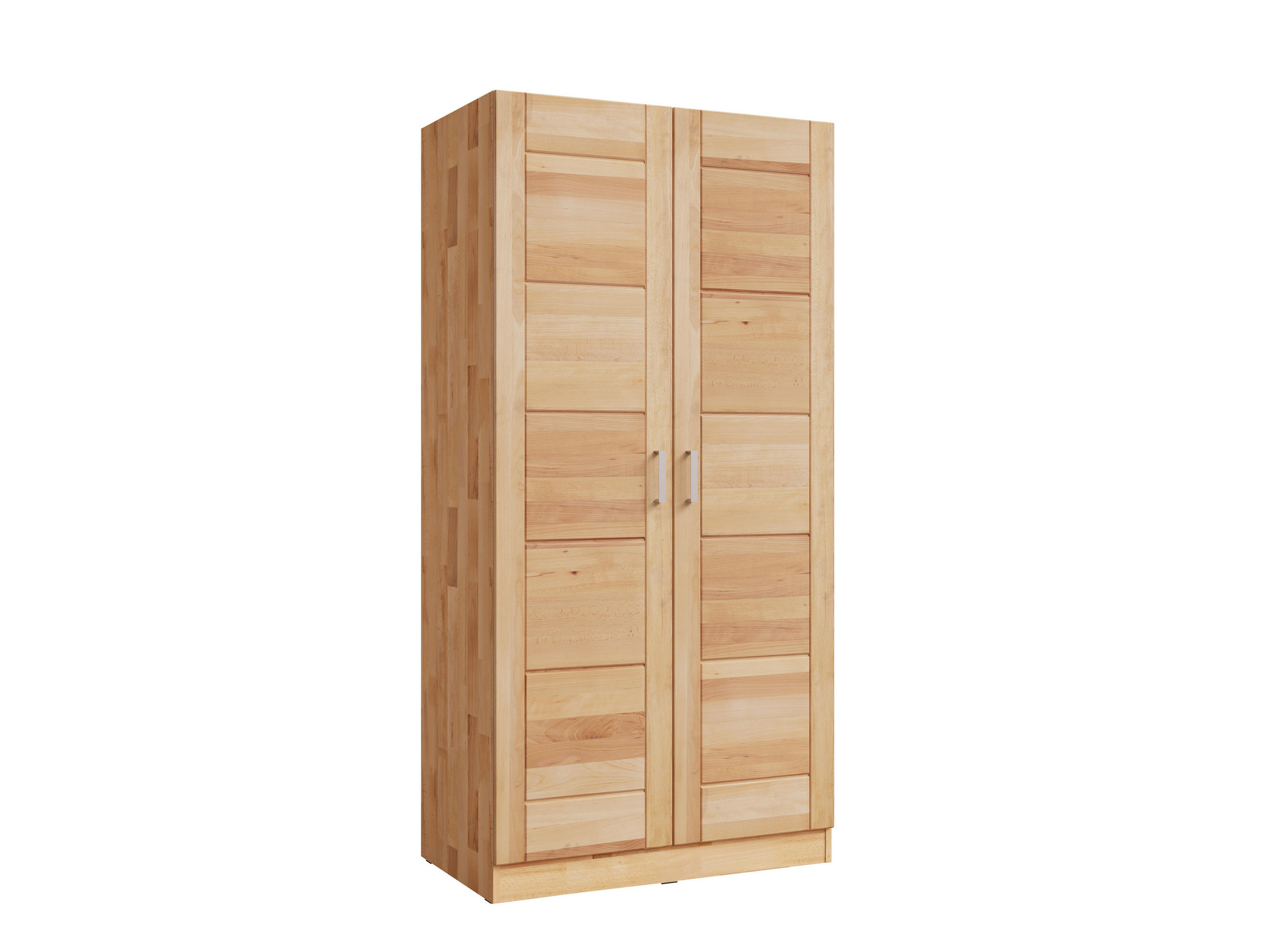 DREHTÜRENSCHRANK 102/205,5/60 cm,  in Buchefarben, 2 Tür(en)  - Chromfarben/Buchefarben, MODERN, Holz/Metall (102/205,5/60cm) - MID.YOU