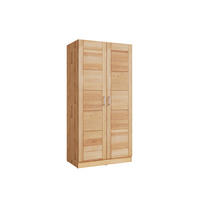 DREHTÜRENSCHRANK 102/205,5/60 cm,  in Buchefarben, 2 Tür(en)  - Chromfarben/Buchefarben, MODERN, Holz/Metall (102/205,5/60cm) - MID.YOU