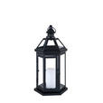 LATERNE - Schwarz, Basics, Glas/Metall (19/38/16cm) - Ambia Home