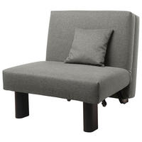 SCHLAFSESSEL in Flachgewebe Hellgrau  - Hellgrau/Schwarz, Design, Textil/Metall (85/85/100cm) - Max Winzer