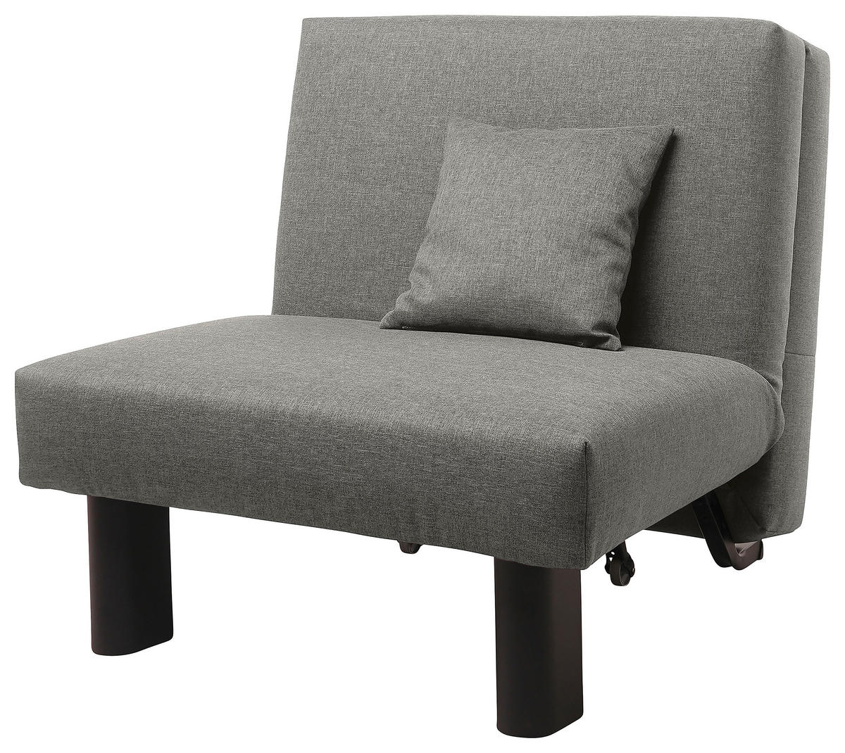 SCHLAFSESSEL in Flachgewebe Hellgrau  - Hellgrau/Schwarz, Design, Textil/Metall (85/85/100cm) - Max Winzer