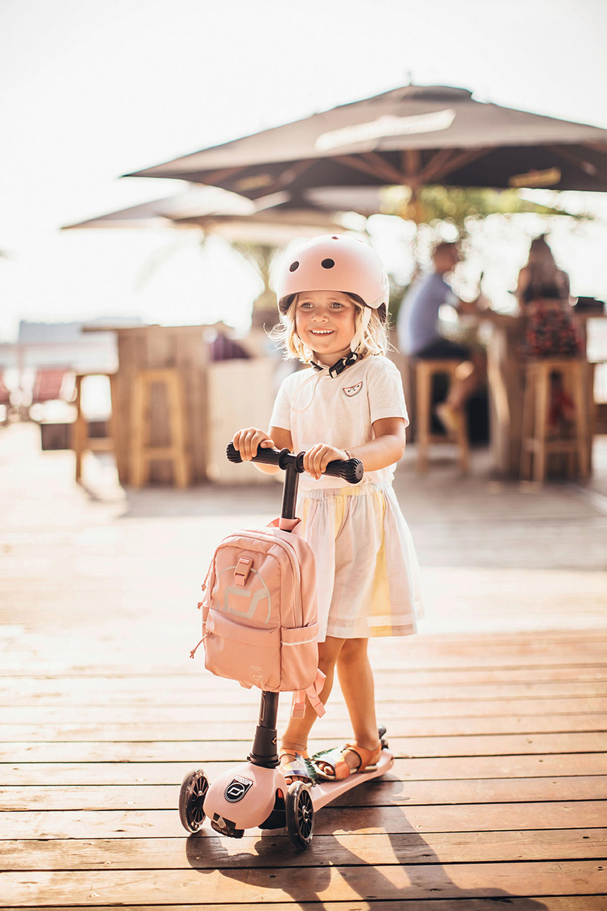 KINDERRUCKSACK BACKPACK 6L  - Hellrosa, Basics, Kunststoff/Textil (20/28/10cm) - Scoot and Ride