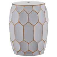 BEISTELLTISCH Grau, Orange rund  - Orange/Grau, Design, Keramik (33/33cm) - Carryhome