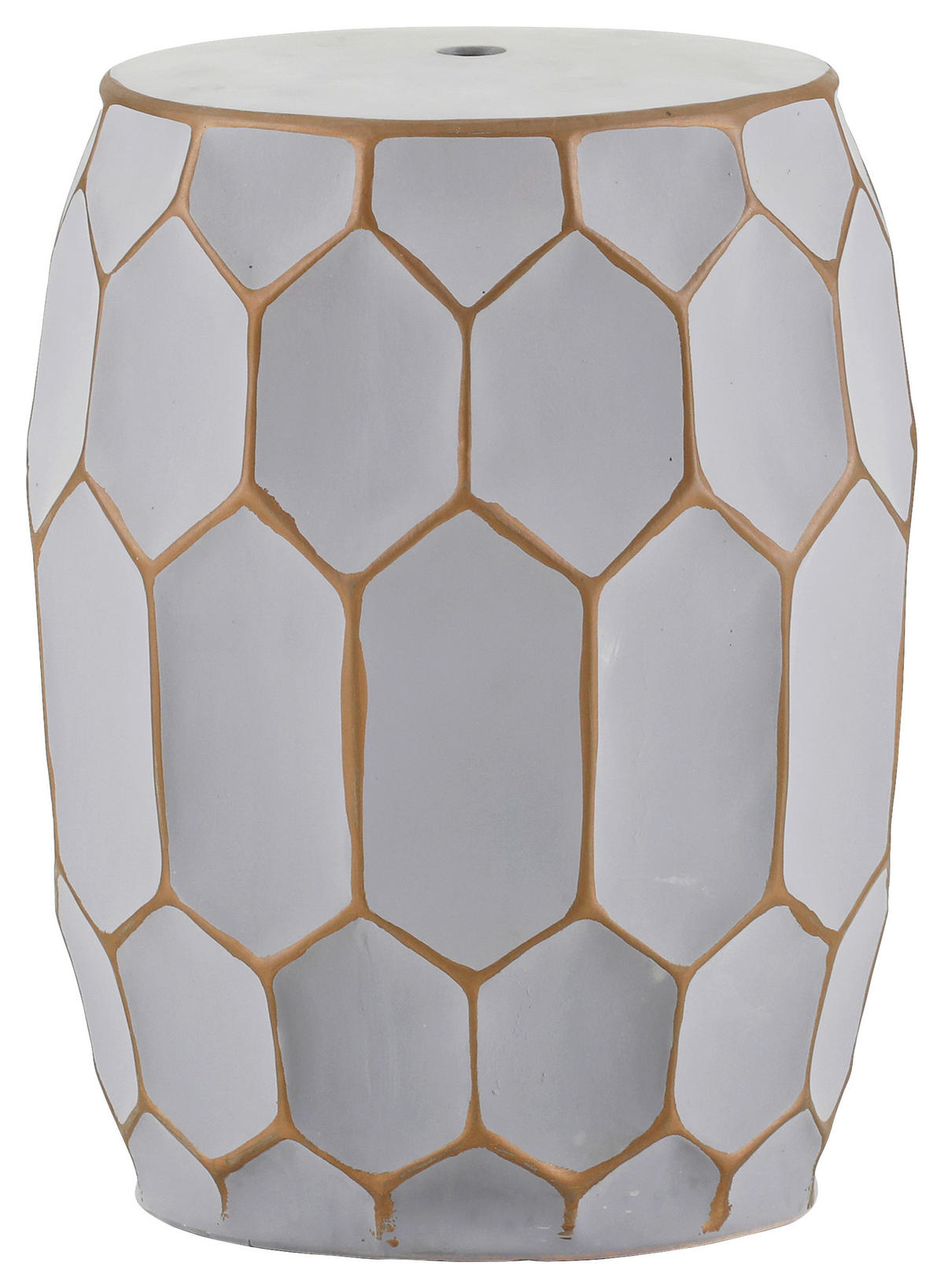 BEISTELLTISCH Grau, Orange rund  - Orange/Grau, Design, Keramik (33/33cm) - Carryhome