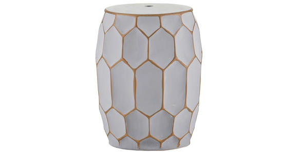 BEISTELLTISCH Grau, Orange rund  - Orange/Grau, Design, Keramik (33/33cm) - Carryhome