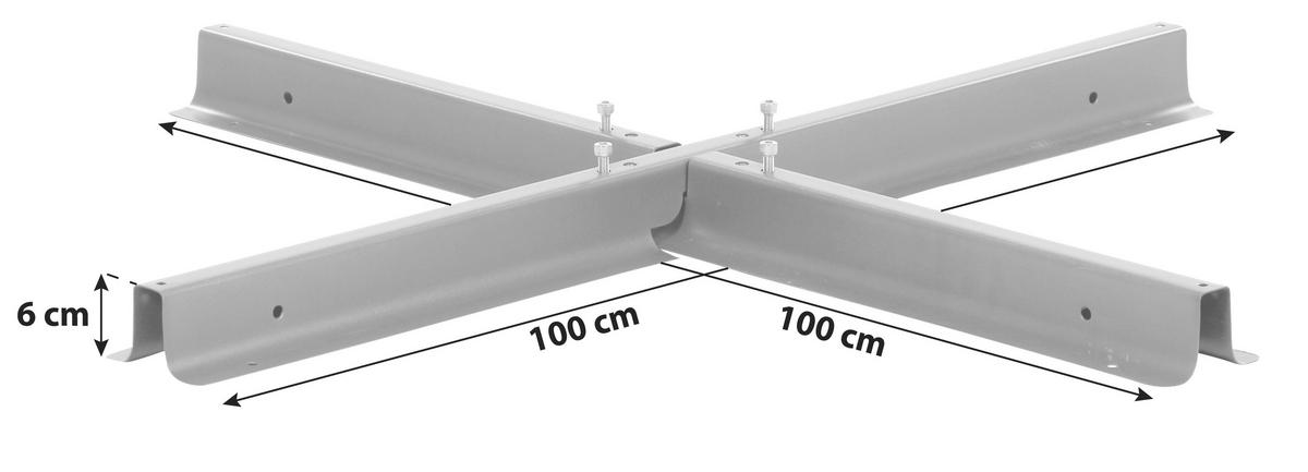 SONNENSCHIRMSTÄNDER Anthrazit  - Anthrazit, KONVENTIONELL, Metall (100/6/100cm) - Siena Garden