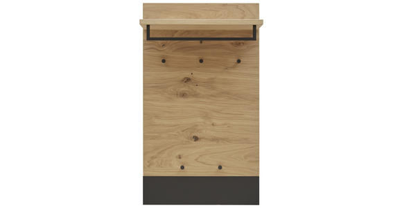 GARDEROBENPANEEL 60/106/27 cm - Eichefarben/Schwarz, Design, Holz (60/106/27cm) - Dieter Knoll