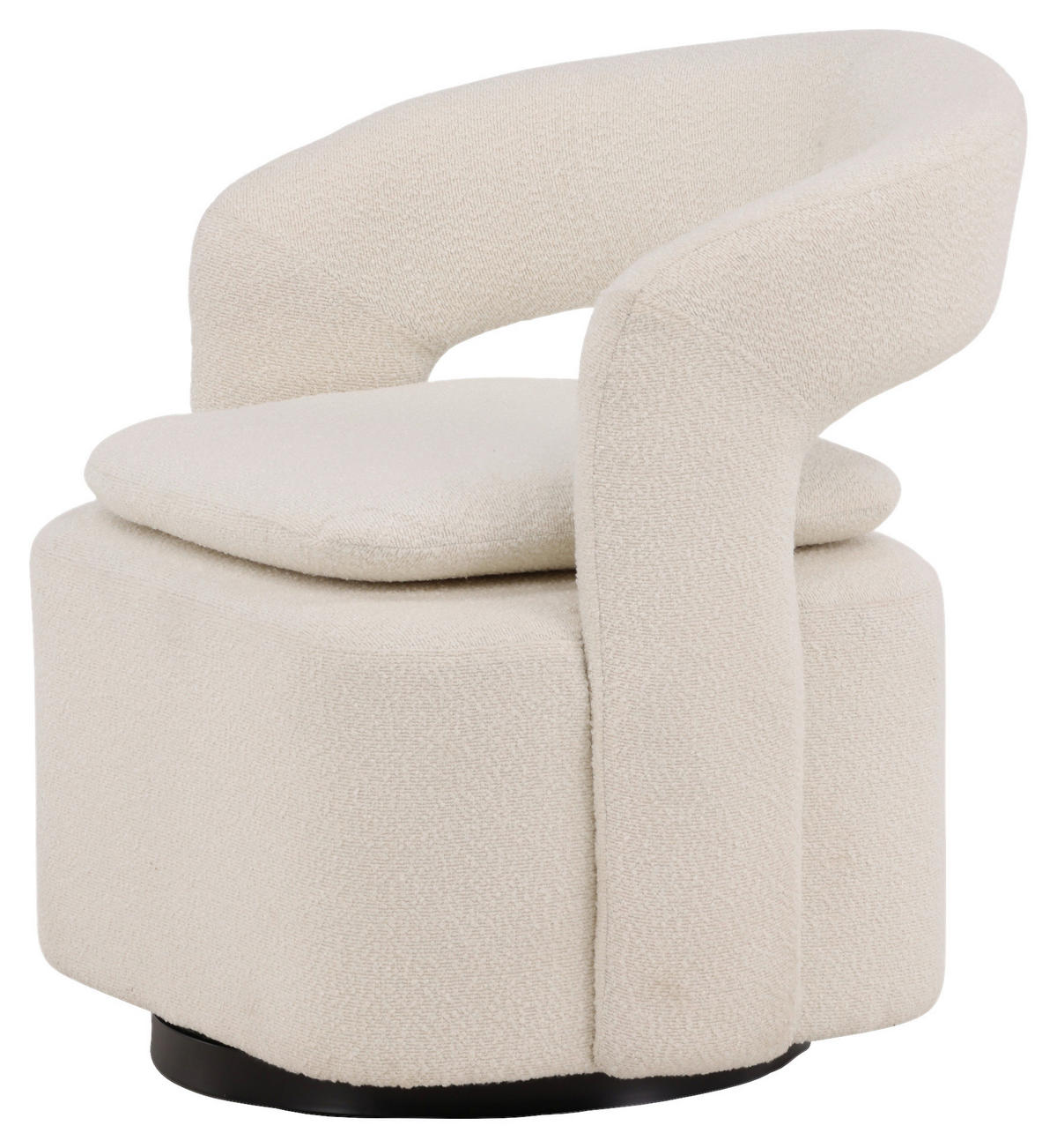 SESSEL in Bouclé Weiß  - Weiß, Design, Textil/Metall (69/75/72cm) - Livetastic