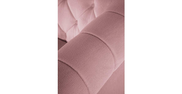 ECKSOFA Rosa Plüsch  - Dunkelbraun/Rosa, Design, Holz/Textil (260/160cm) - Carryhome