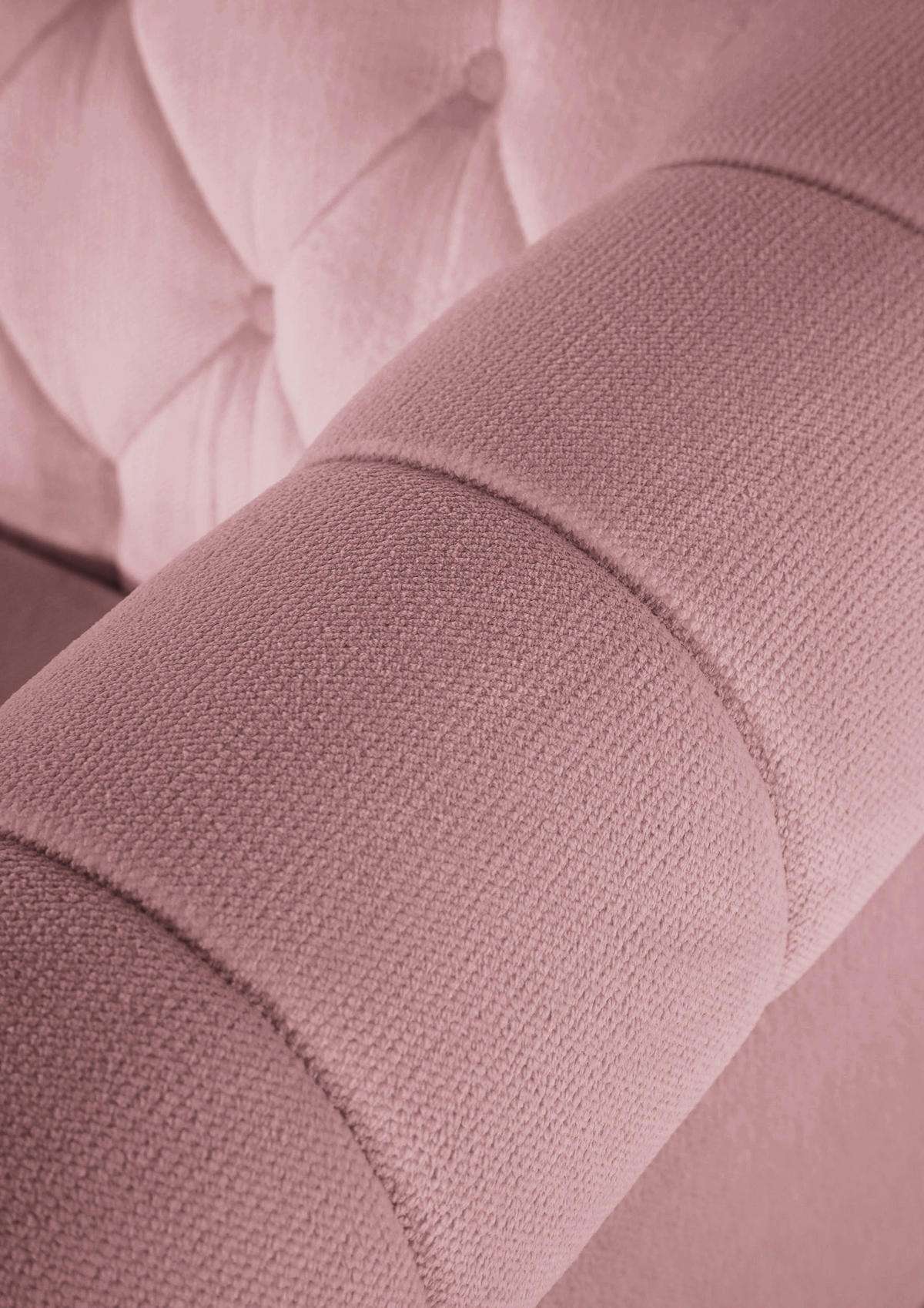 HÖRNSOFFA i plysch rosa  - mörkbrun/rosa, Design, trä/textil (260/160cm) - MID.YOU