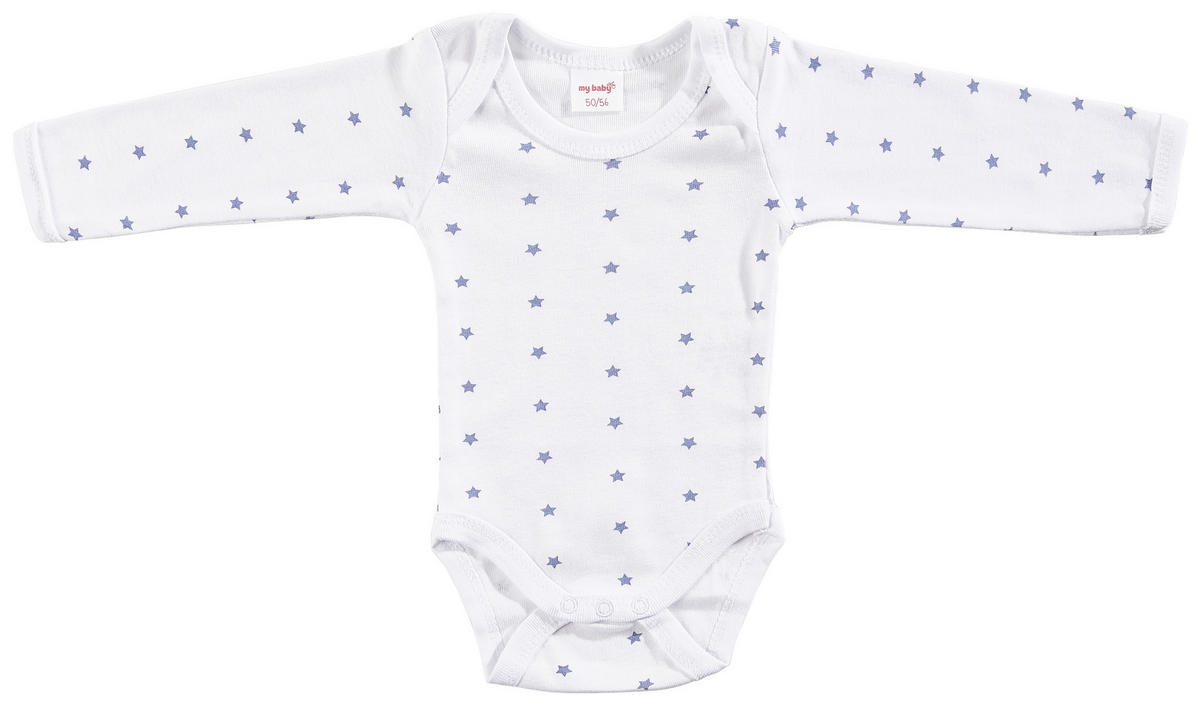 BABYBODY-SET  - Weiß/Dunkelblau, Basics, Textil (86/92null) - My Baby Lou