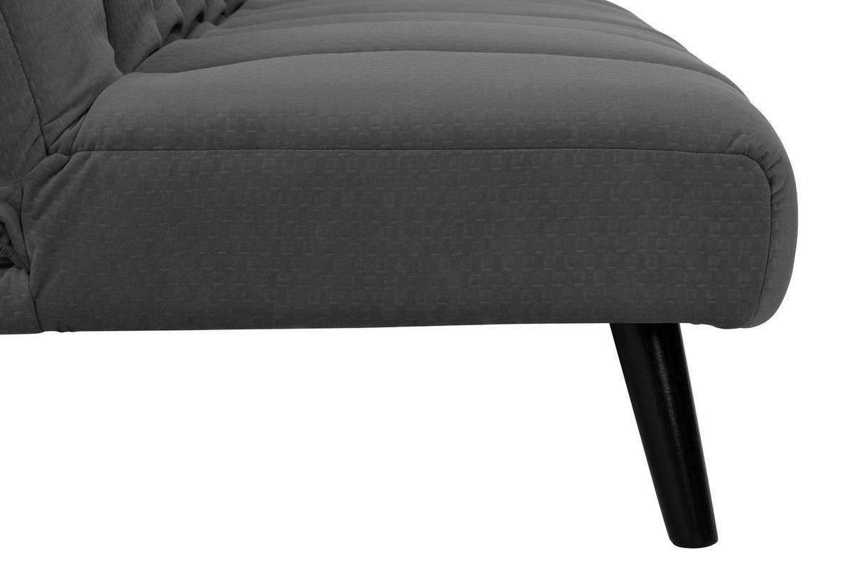 JUGEND- UND KINDERSOFA Flanell Dunkelgrau  - Dunkelgrau/Schwarz, MODERN, Holz/Textil (180/81/93cm) - P & B