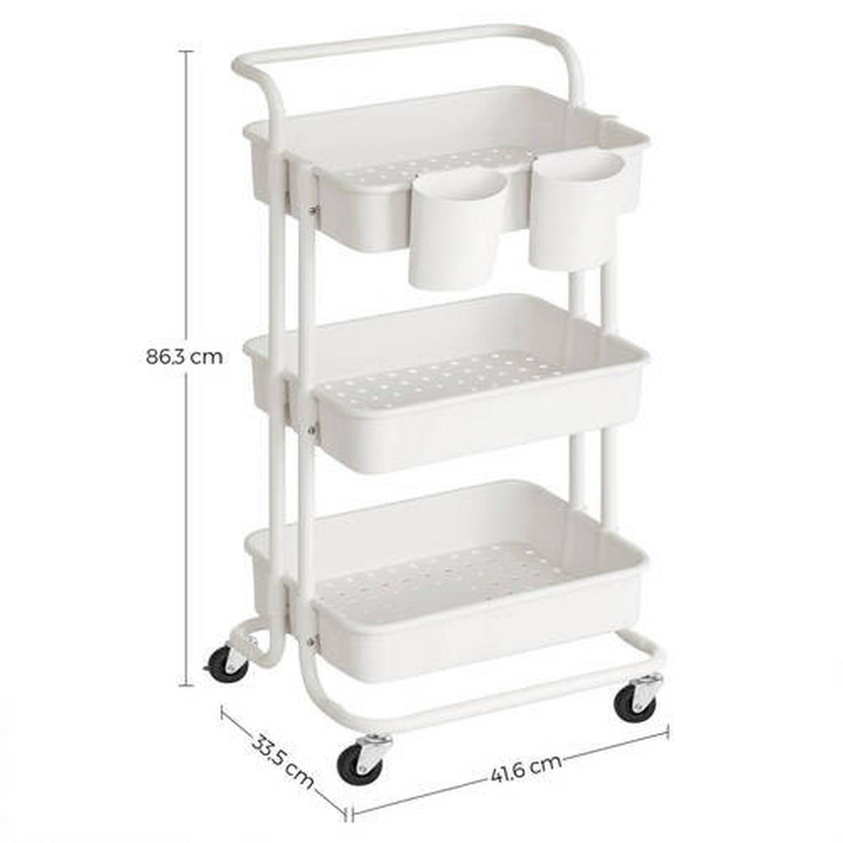 ALLZWECKWAGEN Weiß  - Weiß, Basics, Metall (41,6/33,5/86,3cm) - Boxxx