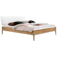 BETT 140/200 cm  in Wildeiche, Weiß  - Wildeiche/Weiß, KONVENTIONELL, Holz (140/200cm) - Hasena