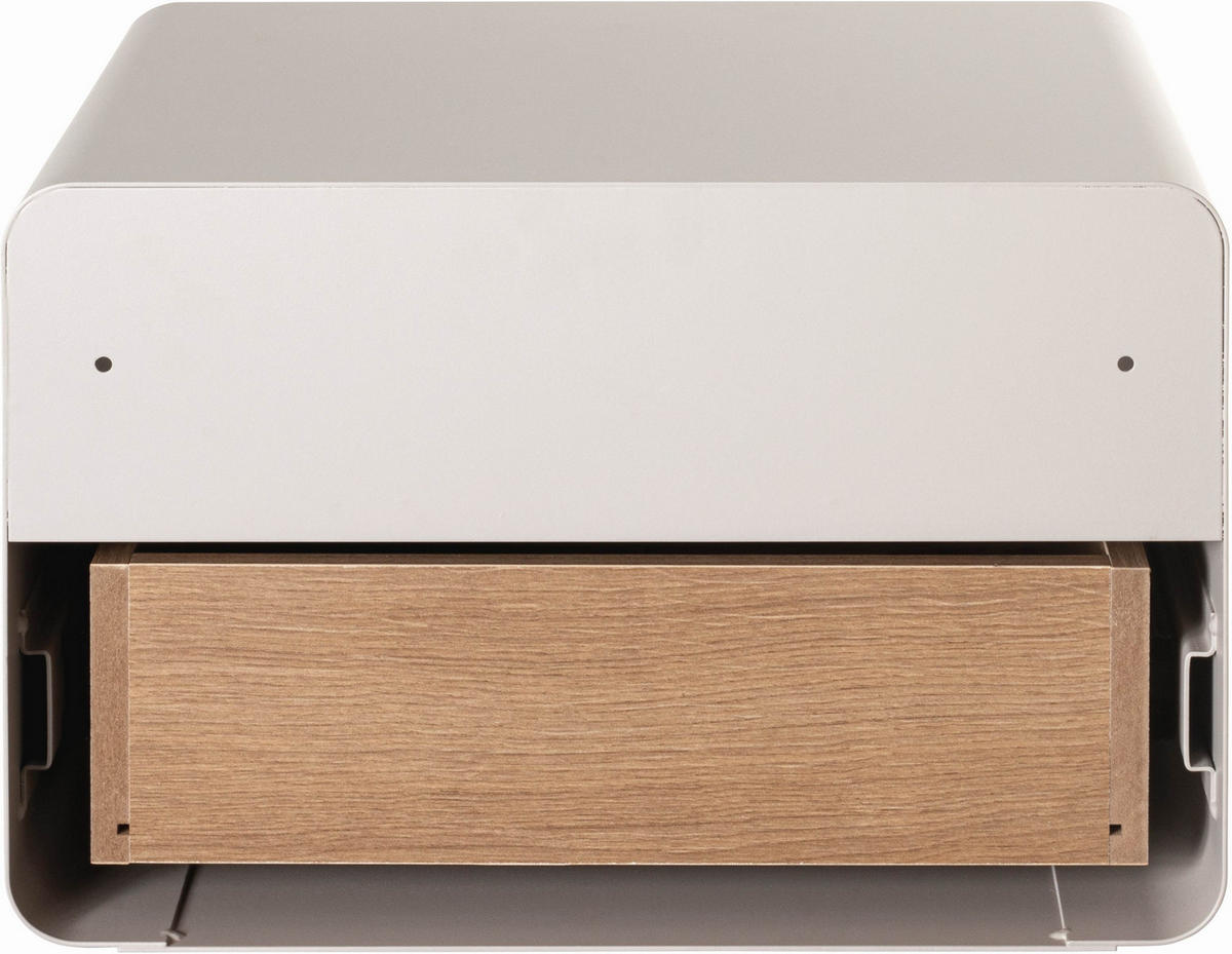 NACHTSCHRANK 38/25/30 cm  - Kaschmir/Eichefarben, MODERN, Holzwerkstoff/Metall (38/25/30cm)
