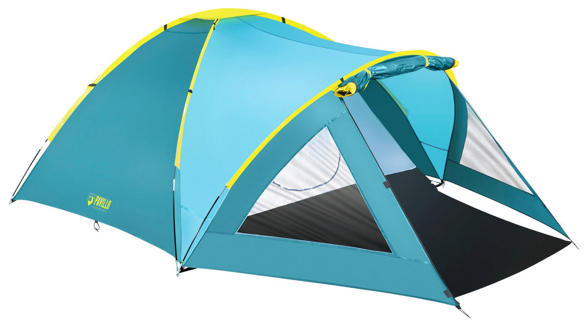 TÄLT - turkos/gul, Klassisk, plast (350/240/130cm) - Bestway