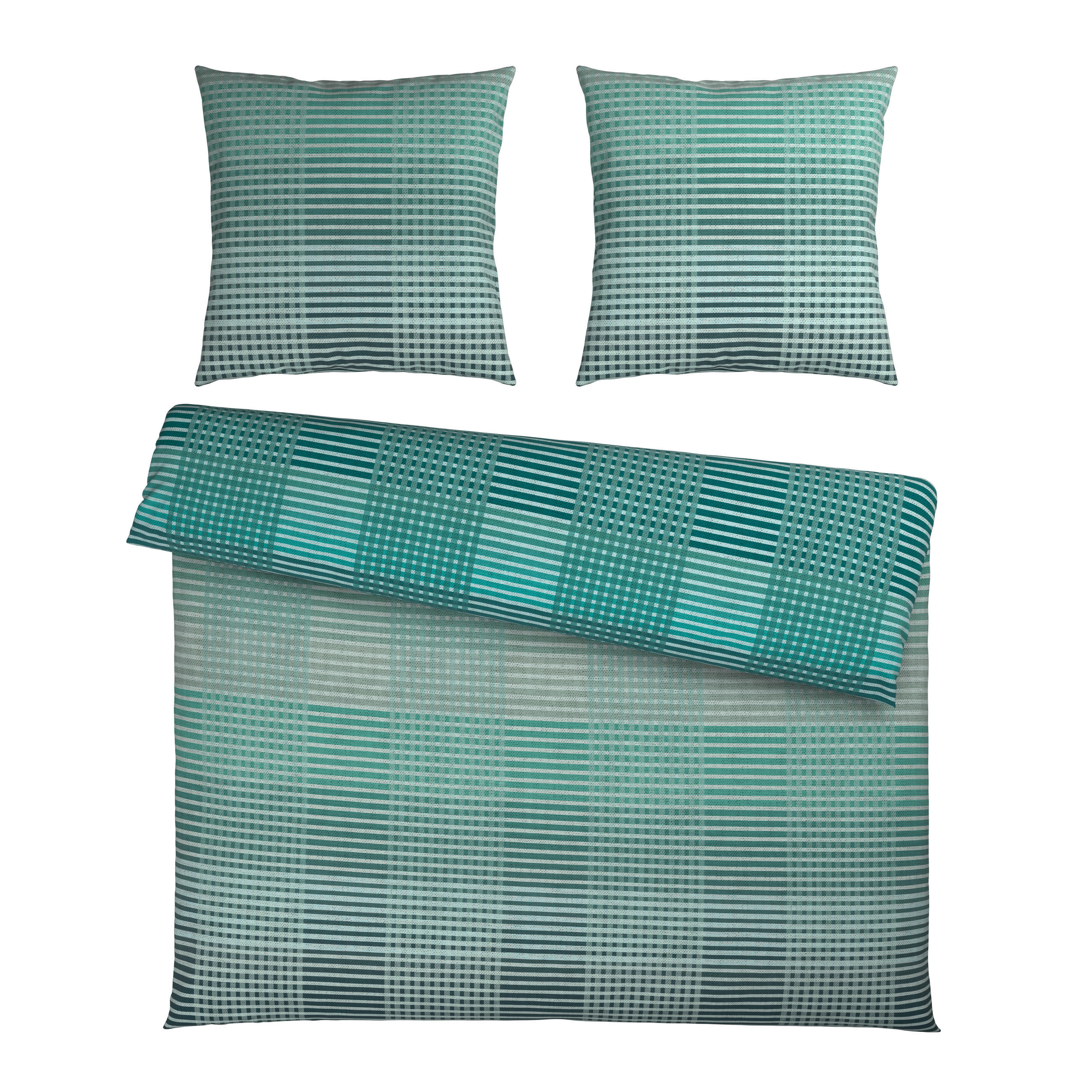 BETTWÄSCHE Flanell 200/200 cm  - Türkis, Textil (200/200cm) - Novel