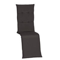 RELAXSESSELAUFLAGE Uni  - Dunkelgrau, Basics, Textil (170/46/8cm) - Gardenson