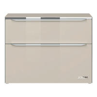 NACHTTISCH 58/45,5/40 cm  in Sandfarben  - Sandfarben/Chromfarben, Design, Glas/Holzwerkstoff (58/45,5/40cm) - Joop!