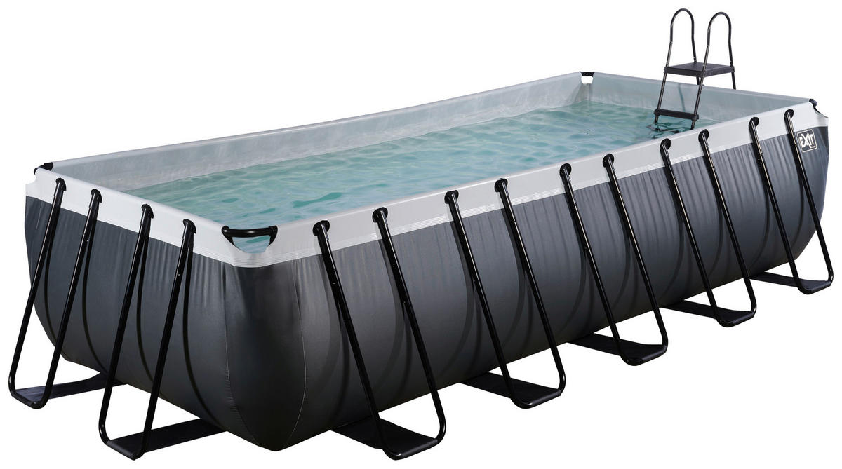 EXIT POOL BLACK 540X250 540/250/122 cm  - Schwarz, KONVENTIONELL, Metall (540/250/122cm) - EXIT Toys
