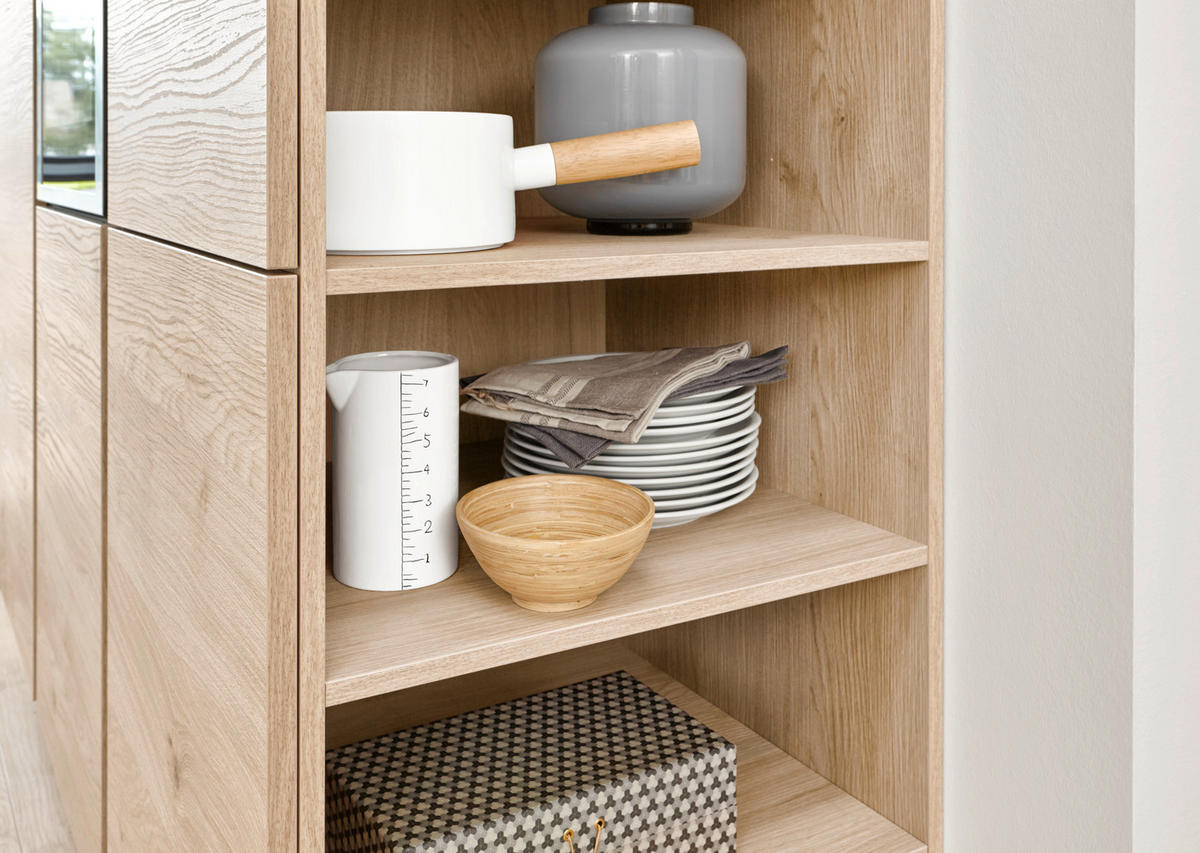 EINBAUKÜCHE ARTWOOD  - Eichefarben/Grau, Design, Holzwerkstoff - Nolte Küchen