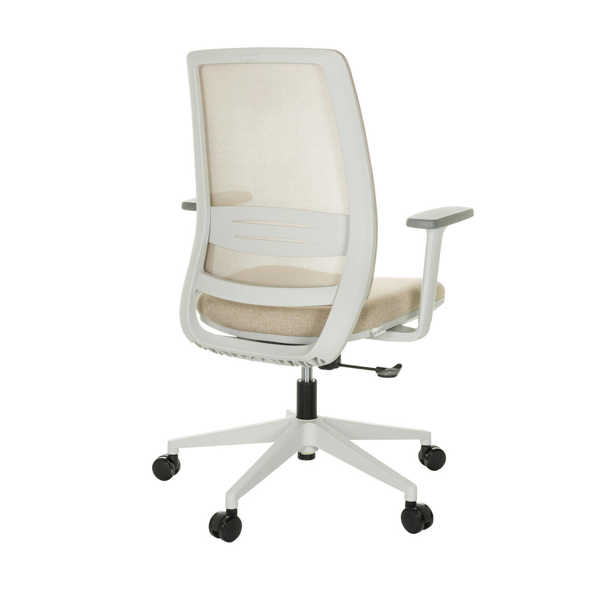 OTOČNÁ ŽIDLE, béžová - šedá/bílá, Basics, textil/plast (68/98,5-108,5/56cm) - MID.YOU