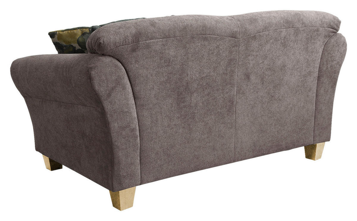 2-SITZER-SOFA Flachgewebe Taupe  - Taupe/Naturfarben, KONVENTIONELL, Holz/Textil (163/84/89cm) - Sit & More
