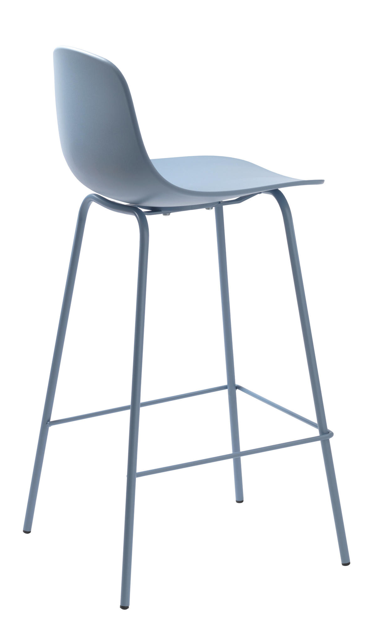 BARHOCKER in Kunststoff Hellblau  - Hellblau, Design, Kunststoff/Metall (41/93/48cm) - Boxxx