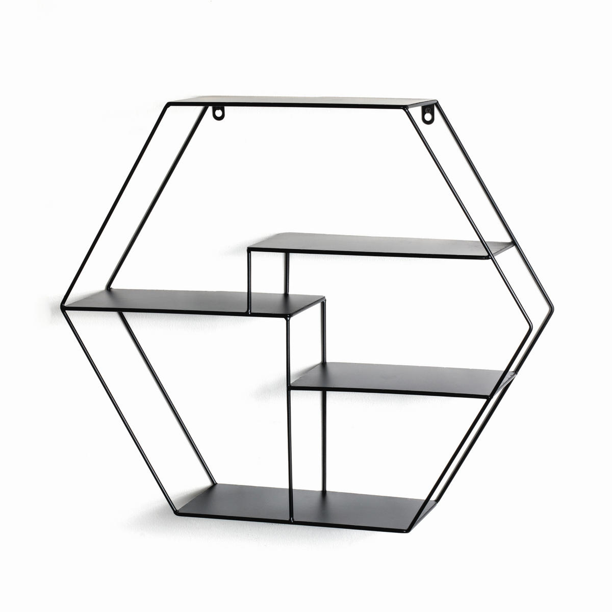WANDREGAL 61/54/16 cm  - Schwarz, MODERN, Metall (61/54/16cm)