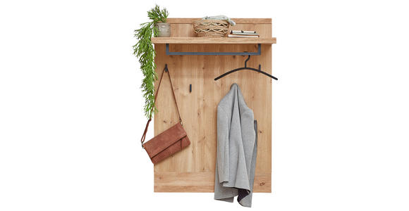 GARDEROBENPANEEL in 85/123/31 cm - Wildeiche/Anthrazit, Design, Holz/Holzwerkstoff (85/123/31cm) - Novel