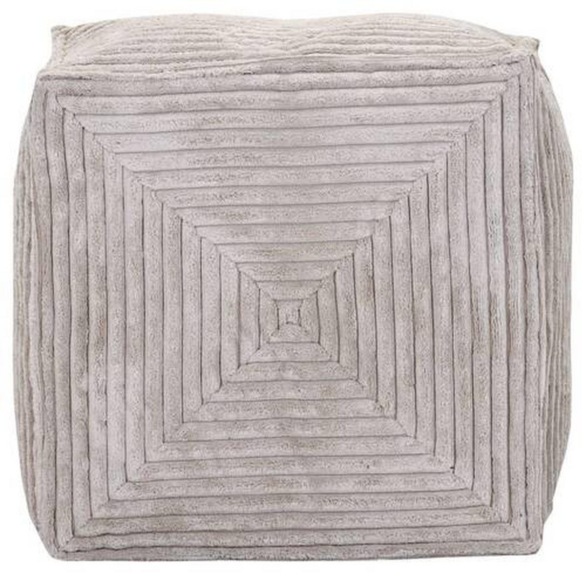 HOCKER in Textil Creme  - Creme, Konventionell, Textil (65/45/65cm) - MID.YOU