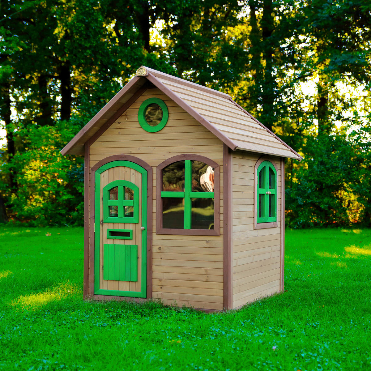 SPIELHAUS 137/175/151 cm SPIELHAUS JULIA  - Braun/Grün, Konventionell, Holz (137/175/151cm)