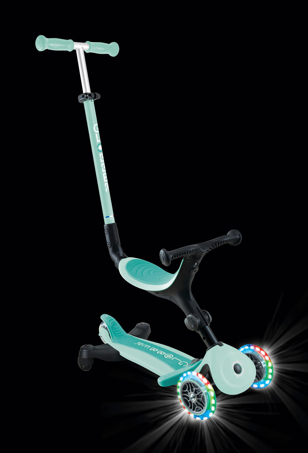 LAUFRAD GO-UP ACTIVE LIGHTS 360  - Mintgrün, Basics, Kunststoff/Metall (67/29/100cm) - GLOBBER