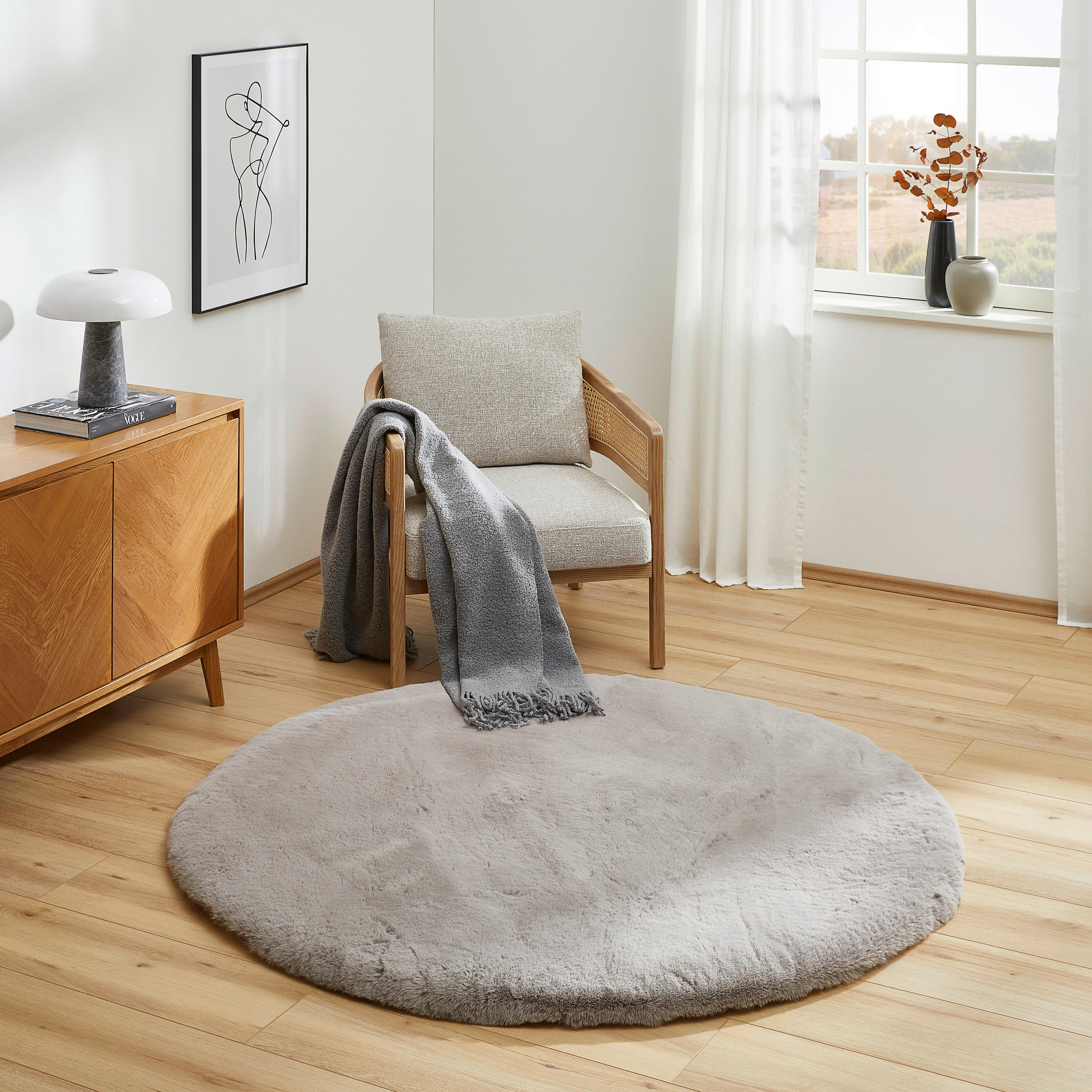 HOCHFLORTEPPICH 160 cm Taupe  - Taupe, Basics, Textil (160cm) - Novel