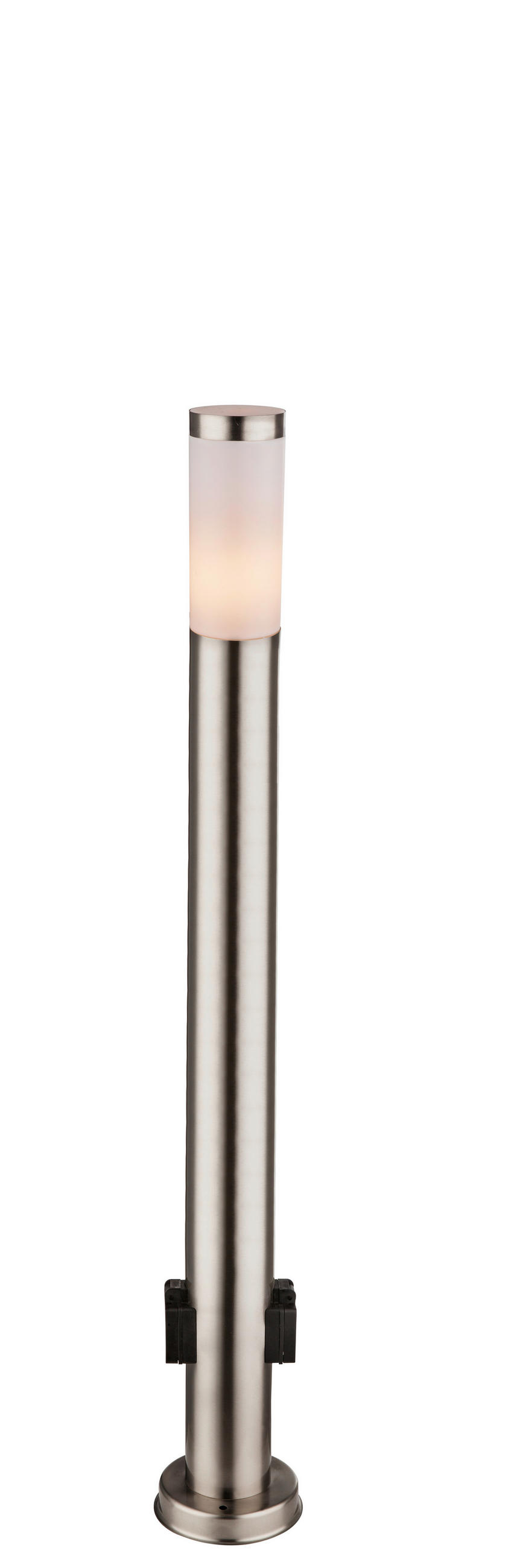 VÄGLAMPA - stålfärgad/opal, Design, metall/plast (13,1/110cm) - Globo