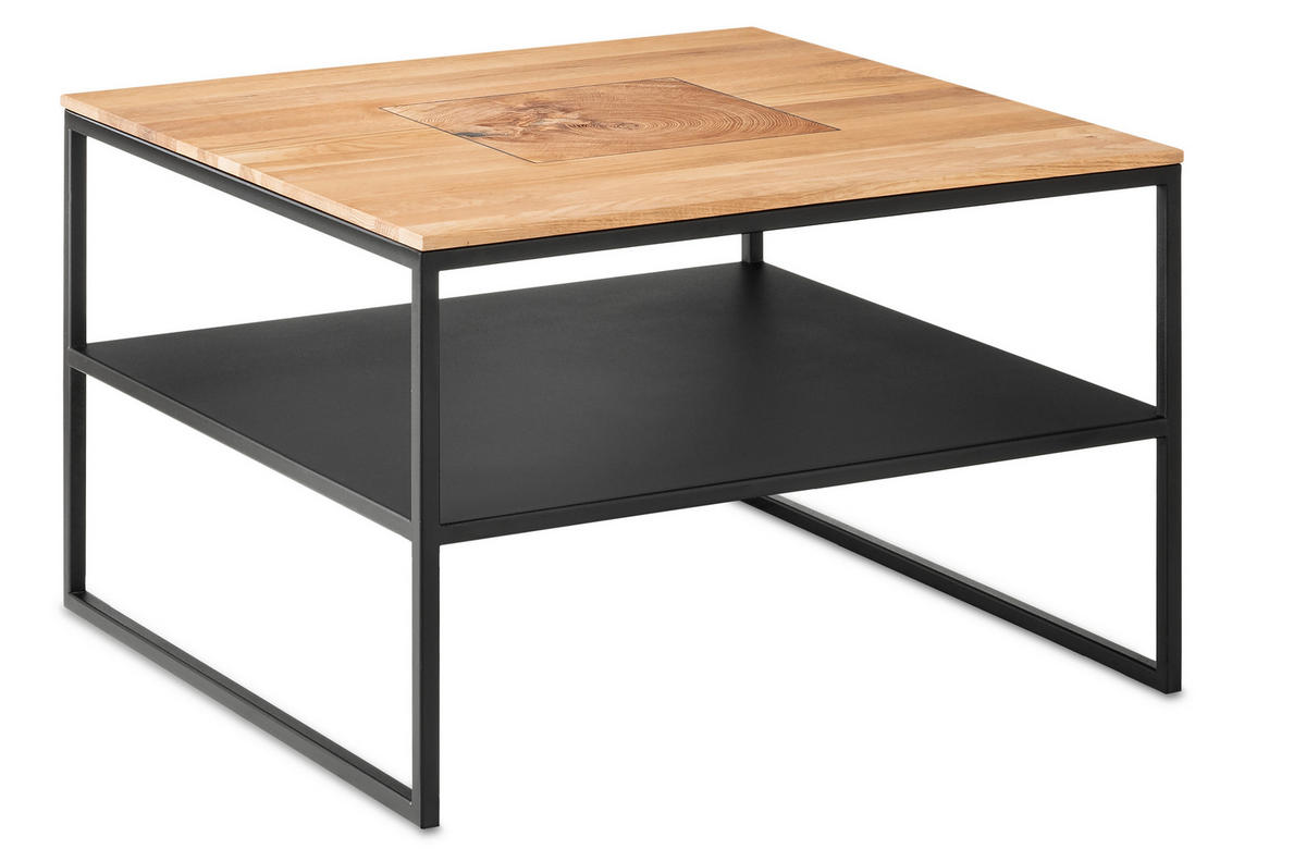 COUCHTISCH in Holz 65/65/41 cm  - Schwarz, Design, Holz/Metall (65/65/41cm) - Johann Jakob